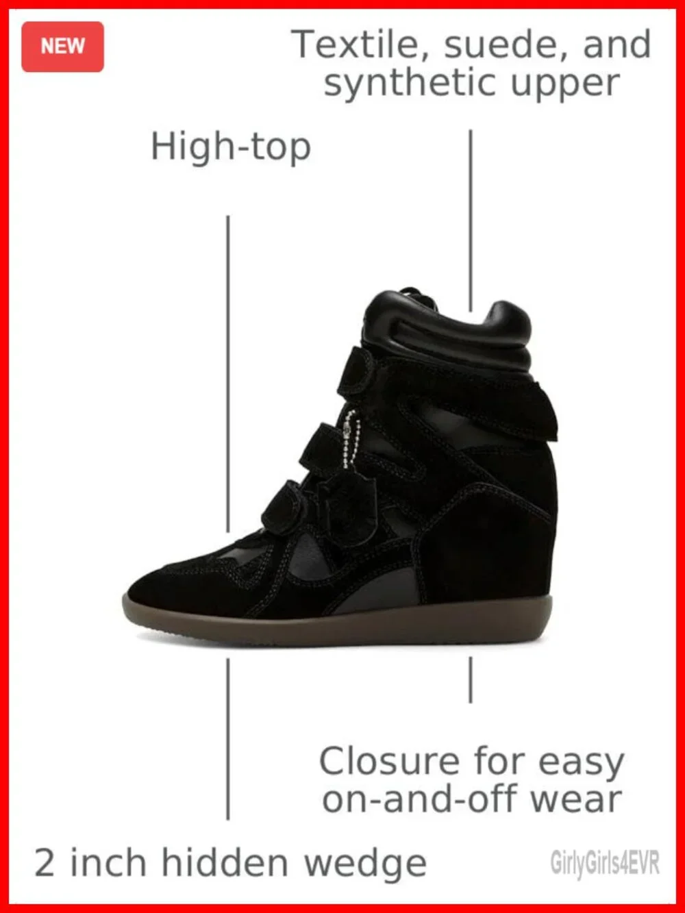 Hidden Wedge Sneakers for Women High Top Suede Platform Tennis Casual